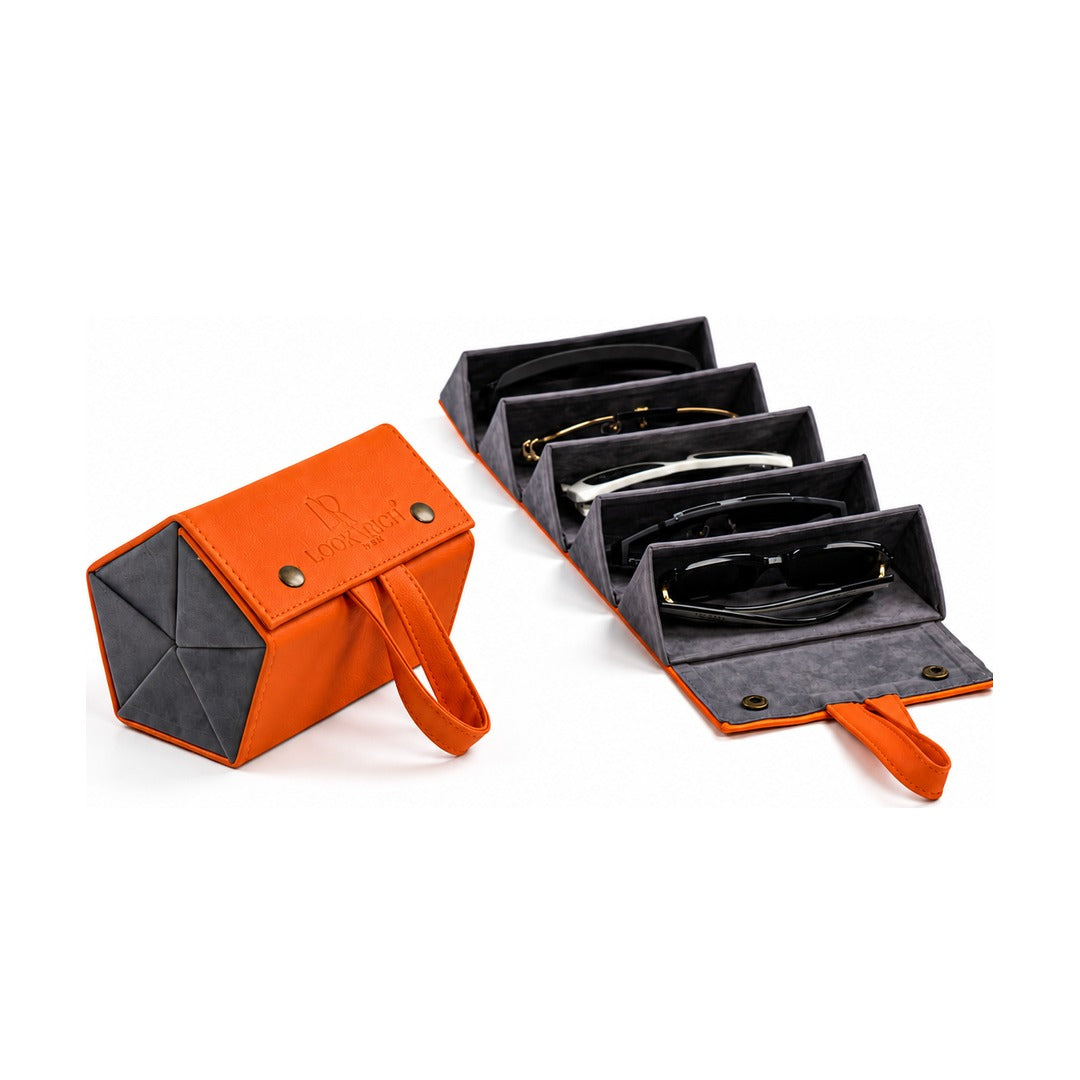 Sunset Orange Edition 5'li Gözlük Organizatör - kapalı ve açık